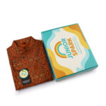 Aurora Orange Drape Panjabi + White Payjama - Image 4