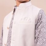 Classic Waistcoat Grey Panjabi Set- 3Pcs - Image 2