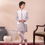 Classic Waistcoat Grey Panjabi Set- 3Pcs - Image 6