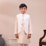 Classic Waistcoat Yellow Panjabi Set- 3Pcs