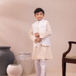 Classic Waistcoat Yellow Panjabi Set- 3Pcs - Image 4