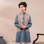 Premium Duo-Tone Shine Panjabi Set