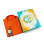 Festive Orange Panjabi with white Payjama - Image 3