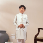 Premium Pastel Soft Green Panjabi with Koti- 3Pcs