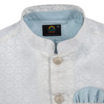 Classic Waistcoat Blue Panjabi Set- 3Pcs - Image 6