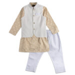 Classic Waistcoat Yellow Panjabi Set- 3Pcs - Image 3