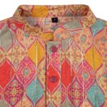 Festive Mosaic Print Panjabi + White Payjama - Image 6